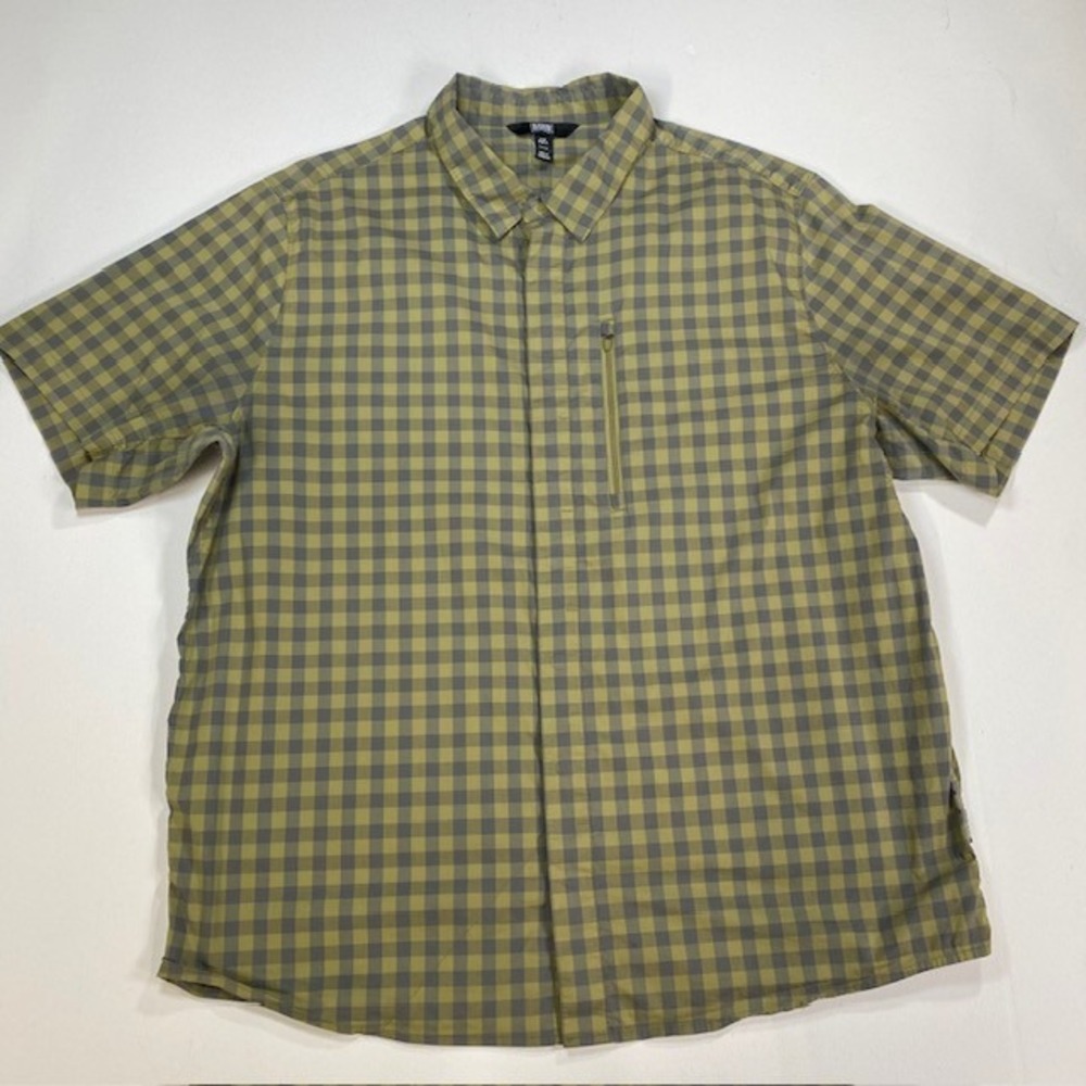 Alaskan Hardgear Mens 2XL Tall Slim Fit Gingham‎ Short Sleeve Button Up Shirt